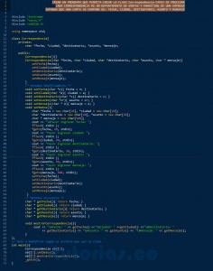 programacion en C++: clase Correspondencia