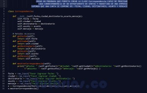 programacion en python: clase Correspondencia