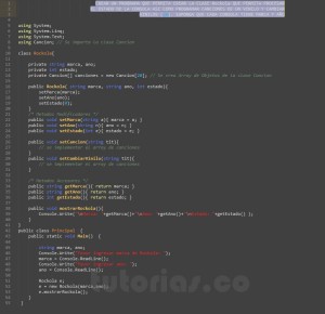 programacion en c#: clase Rockola