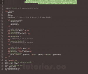 programacion en ruby: clase Rockola