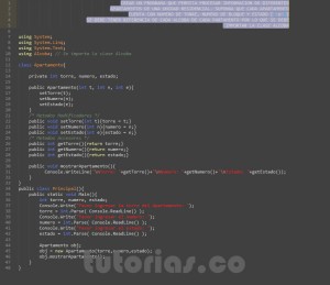 programacion en c#: clase Apartamento