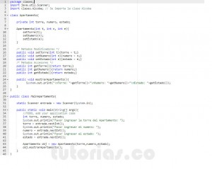programacion en java: clase Apartamento