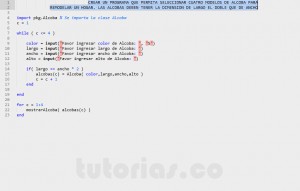 programacion en matlab: aplicacion clase Alcoba