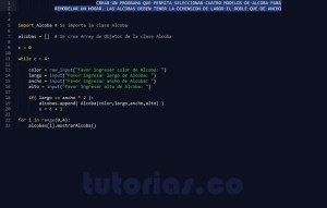 programacion en python: aplicacion clase Alcoba