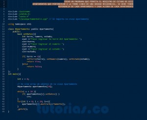 programacion en C++: aplicacion clase Apartamento