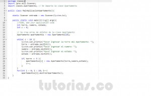 programacion en java: aplicacion clase Apartamento