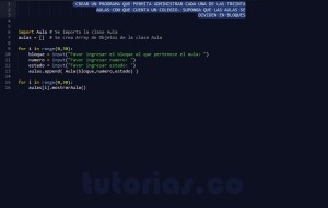 programacion en python: aplicacion clase Aula