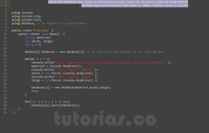 programacion en c#: aplicacion clase Baldosa