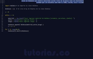 programacion en python: aplicacion clase Baldosa