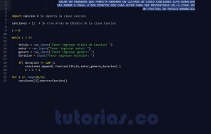 programacion en python: aplicacion clase cancion