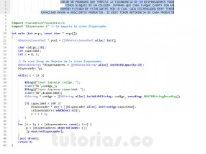 programacion en objective C: clase aplicacion Dispensador