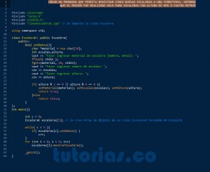 programacion en C++: aplicacion clase Escalera