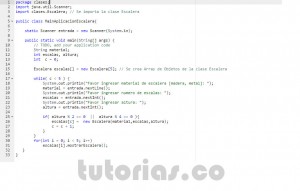 programacion en java: aplicacion clase Escalera