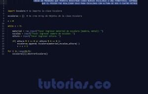 programacion en python: aplicacion clase Escalera