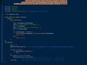 programacion en C++: aplicacion clase Factura