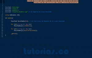 programacion en c++: clase aplicacion Facultad
