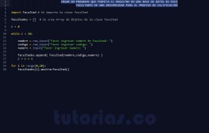 programacion en python: clase aplicacion Facultad
