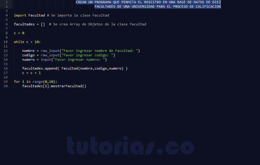 POO + python (aplicacion clase Facultad)