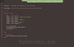 programacion en ruby: clase aplicacion Facultad