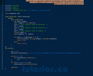 programacion en C++: aplicacion clase hectarea