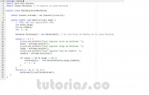 programacion en java: aplicacion clase hectarea