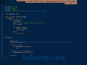 programacion en C++: aplicacion clase Mercado