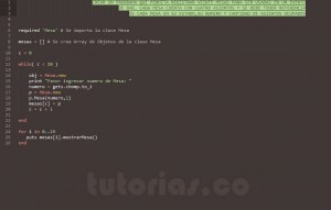 programacion en ruby: aplicacion clase Mesa