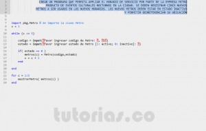 programacion en matlab: aplicacion clase Metro