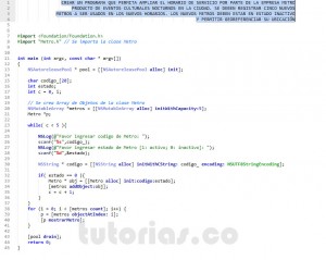 programacion en objective c: aplicacion clase Metro