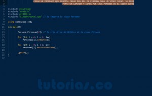 programacion en C++: aplicacion clase Persona