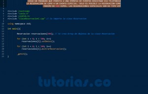 programacion en C++: aplicacion clase Reservacion