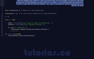 programacion en python: aplicacion clase Restaurante