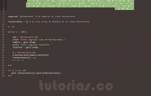 programacion en ruby: aplicacion clase Restaurante