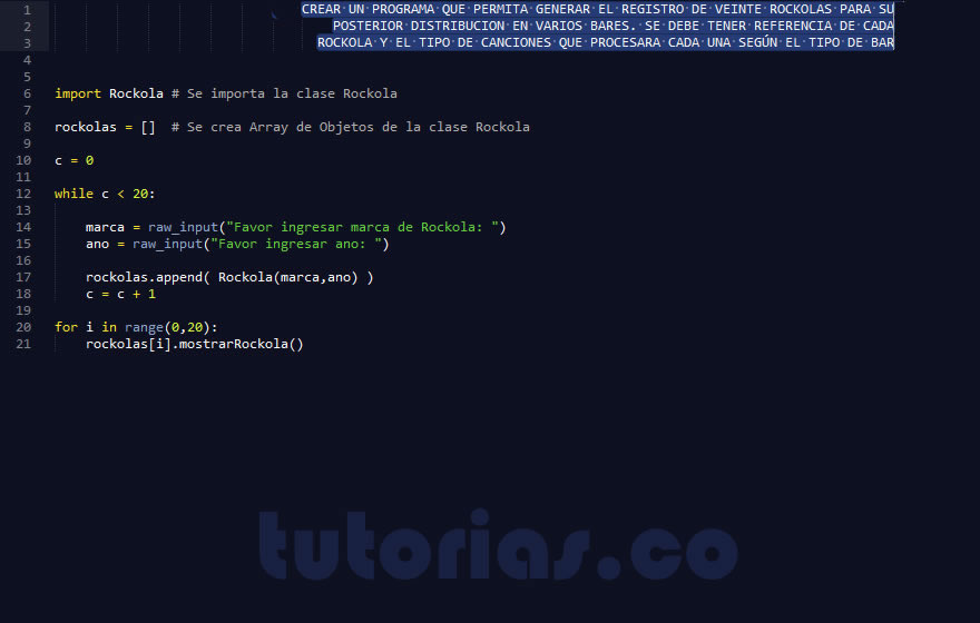 POO + python (aplicacion clase Rockola)