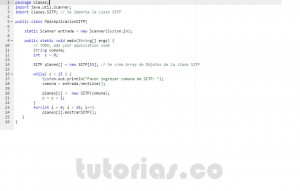 programacion en java: aplicacion clase SITP