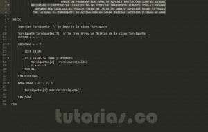 programacion en pseudocodigo: aplicacion clase Torniquete