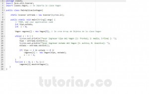 programacion en java: aplicacion clase Vagon