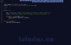 programacion en python: aplicacion clase Vagon