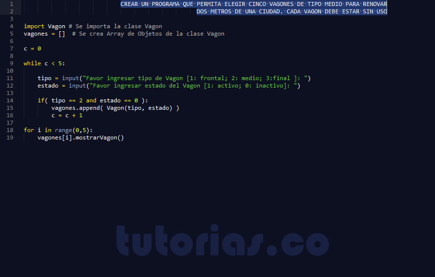 POO + python (aplicacion clase Vagon)