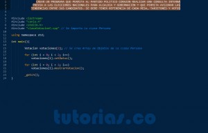 programacion en C++: aplicacion clase Votacion