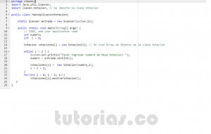 programacion en java: aplicacion clase Votacion