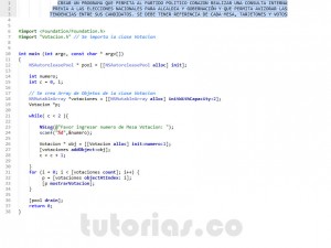 programacion en objective C: aplicacion clase Votacion