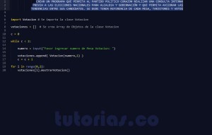 programacion en python: aplicacion clase Votacion