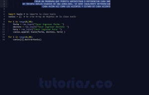programacion en python: aplicacion clase Vuelo