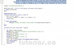 programacion en Objective C: clase Aula