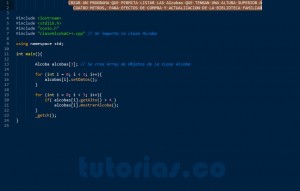 programacion en C++: consulta clase Alcoba