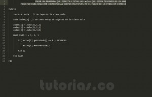 programacion en pseudocodigo: consulta clase Aula