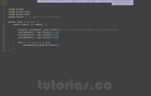 programacion en c#: consulta clase Closet
