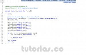 programacion en objective C: consulta clase Closet