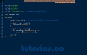 programacion en C++: consulta clase Cancion